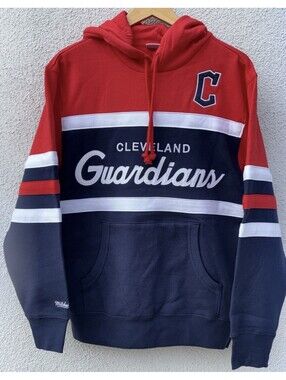 Mitchell & Ness Cleveland Guardians Head Coach Hoodie XL NWT